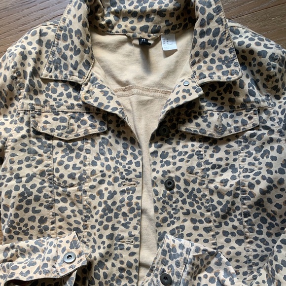Leopard Jacket Denim Style size 12 - Picture 5 of 8